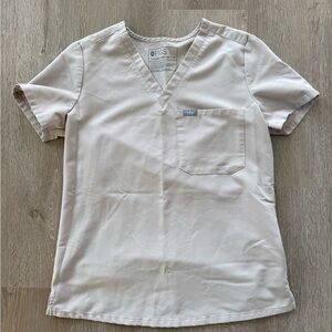 Figs Catarina One-Pocket Scrub Top, Boulder XS